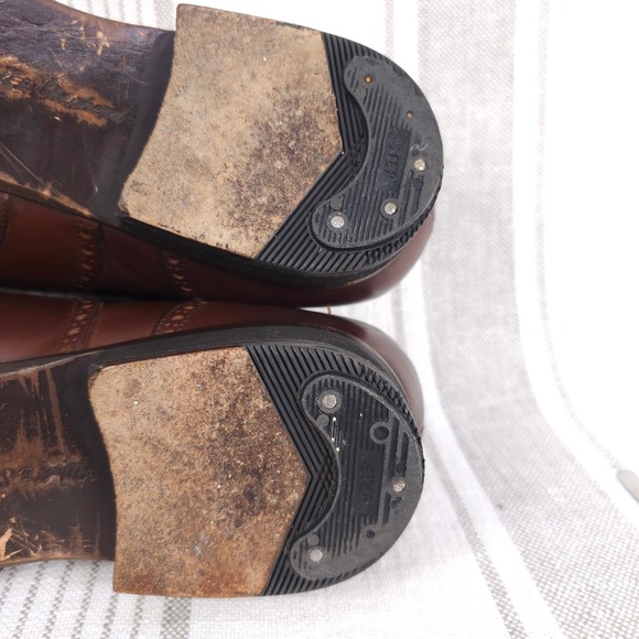 Wolf + Shepherd Oxford Dress Shoes Mens 13 Senna Wingtip Brogue Brown Leather - Picture 16 of 16